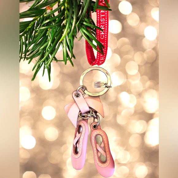 Coach Perfectly Pink Ballet Slippers Keychain New - Picture 2 of 6